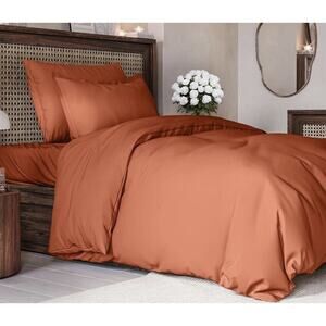 Duvet Cover Twin/Twin XL 2pc Set 68x90 Terracotta